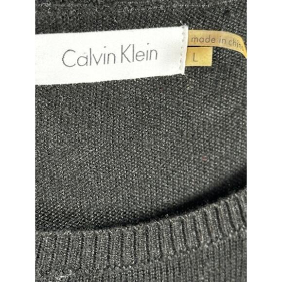 Calvin Klein Black and White Long Sleeve Sweater Dress Size L - Picture 3 of 7